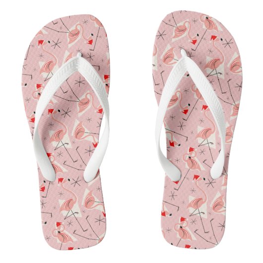 Flamingo Santas Pink Multi flip Flops Badesandalen (Fußbett)