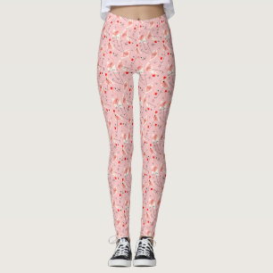 Flamingo Santas Pink Multi Leggings