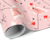 Flamingo Santas Pink Multi-Packpapier Geschenkpapier (Rolleneckpunkt)