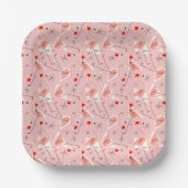 Flamingo Santas Pink Multi Paper Platte Pappteller (Vorderseite)