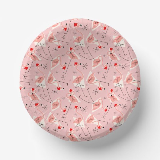 Flamingo Santas Pink Multi Pappteller (Vorderseite)