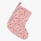 Flamingo Santas Pink Multi Strumpf Großer Weihnachtsstrumpf (Vorderansicht (hängend))