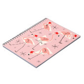 Flamingo Santas Pink Notebook Notizblock (Linke Seite)