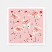 Flamingo Santas Pink Papierserviette (Vorderseite)