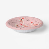 Flamingo Santas Pink Pappteller (Gewinkelt)