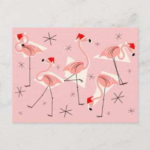 Flamingo Santas Pink Postkarte