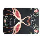 Flamingo Save the Date Chalkboard Magnet (Horizontal)