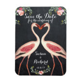 Flamingo Save the Date Chalkboard Magnet (Vertikal)