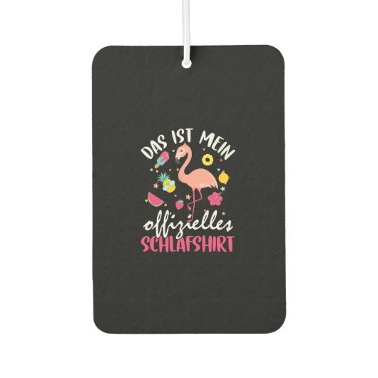 Flamingo Schlafshirt Autolufterfrischer (Vorderseite)