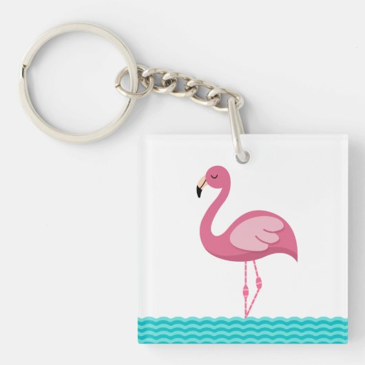 Flamingo Schlüsselanhänger (Vorderseite)