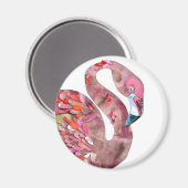 FLAMINGO Schneiden von Wasserfarben Magnet (Vorderseite/Rückseite)