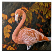 Flamingo, schöner Watvogel Fliese (Vorderseite)