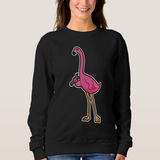 Flamingo-Schraubenschlüssel Sweatshirt (Vorderseite)