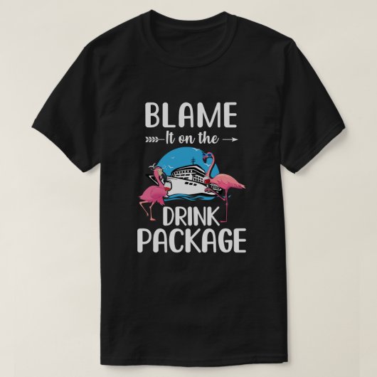 Flamingo Schuld an der Getränkeverpackung Cr T-Shirt (Design vorne)