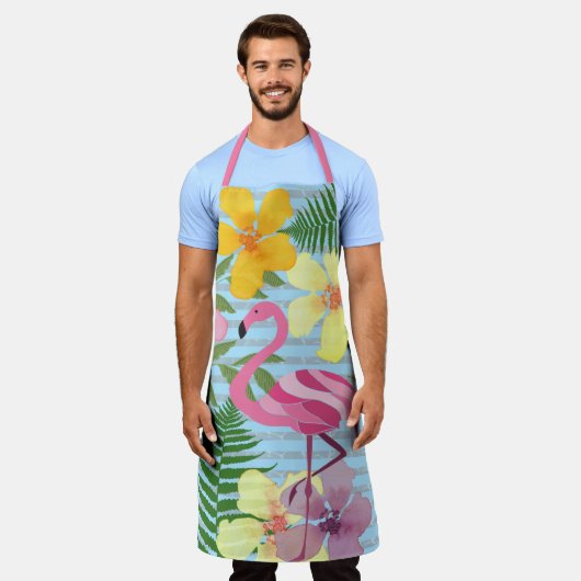 Flamingo Schürze (Getragen)