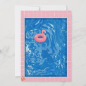 Flamingo-Schwimmbad-Party Einladung (Rückseite)