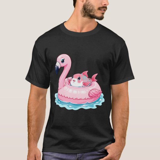 Flamingo Schwimmfisch T-Shirt (Vorderseite)