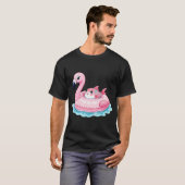 Flamingo Schwimmfisch T-Shirt (Vorne ganz)
