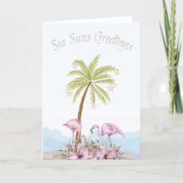 Flamingo Sea Suns Gruß Weihnachten