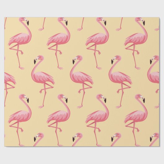 Flamingo seamless pattern background. Pink flaming Geschenkpapier (Flach)
