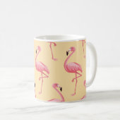 Flamingo seamless pattern background. Pink flaming Kaffeetasse (VorderseiteRechts)