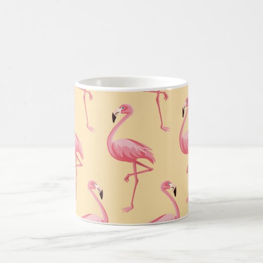 Flamingo seamless pattern background. Pink flaming Kaffeetasse (Mittel)