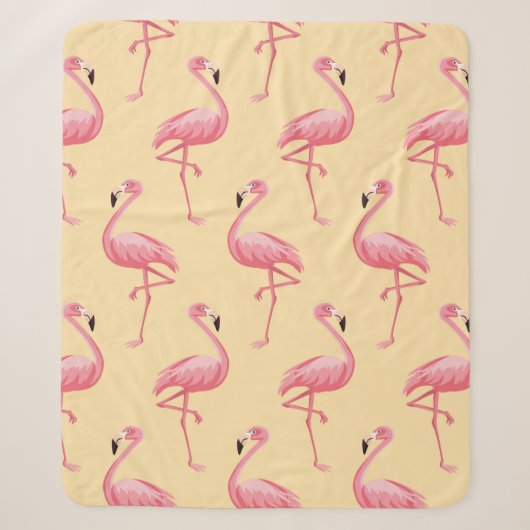 Flamingo seamless pattern background. Pink flaming Sherpadecke (Vorderseite)