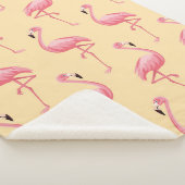 Flamingo seamless pattern background. Pink flaming Sherpadecke (3/4)