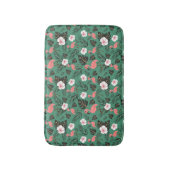Flamingo seamless pattern pink on green background badematte (Vorderseite Vertikal)