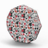 Flamingo seamless pattern with floral background fotoblock (Rechts)