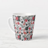 Flamingo seamless pattern with floral background milchtasse (Linke Ecke)
