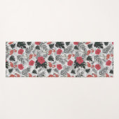 Flamingo seamless pattern with floral background yogamatte (Vorderseite (Horizontal))