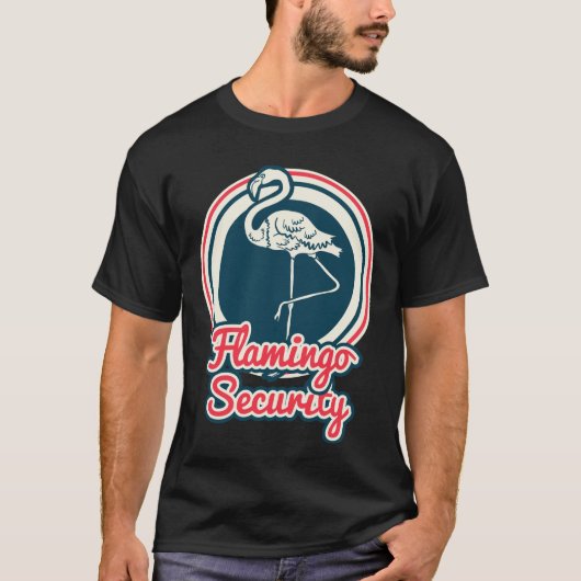 Flamingo Security Uniform Combat Retro T-Shirt (Vorderseite)