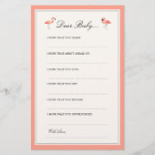 Flamingo | Sehr geehrte Kinderkarten (Vorderseite)