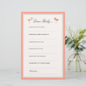 Flamingo | Sehr geehrte Kinderkarten (Stehend Vorderseite)