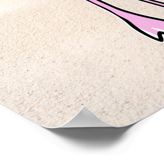 Flamingo Seien Sie selbst inspirierendes Zitat Poster (Ecke)