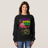 Flamingo Sein Mardi Gras Yall Carnival Jester Hat Sweatshirt (Vorne ganz)