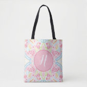 Flamingo Sensation Monogram Heather Französisch He Tasche (Vorderseite)
