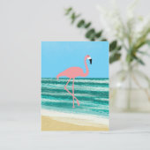 Flamingo Serie 2 Postkarte (Stehend Vorderseite)