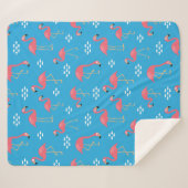 Flamingo Sherpa Blanket Sherpadecke (Vorderseite (Horizontal))