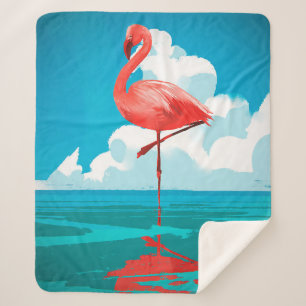 Flamingo Sherpadecke