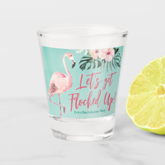 Flamingo Shot Glass Tropical Junggeselinnen-Abschi Schnapsglas