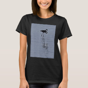 Flamingo Silhouette Akrylic Art T-Shirt