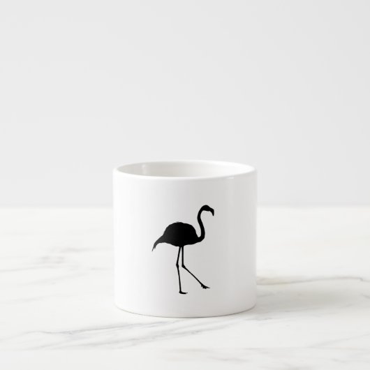 Flamingo-Silhouette Espressotasse (Vorderseite)