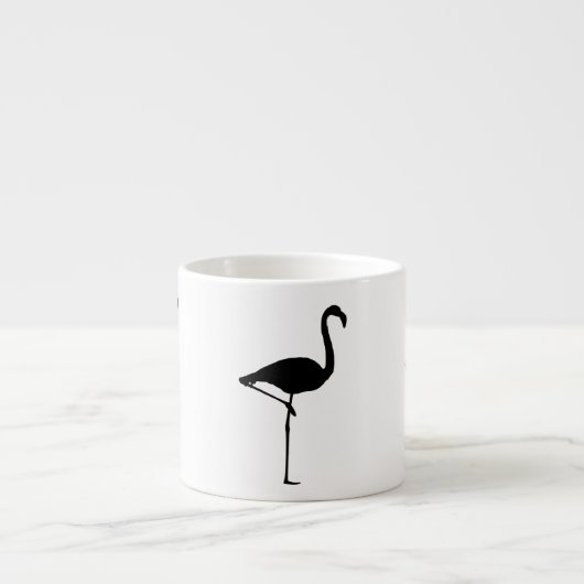 Flamingo-Silhouette Espressotasse (Vorderseite)