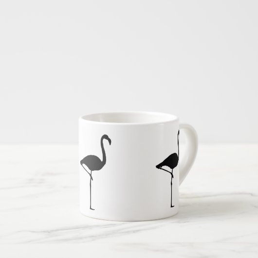 Flamingo-Silhouette Espressotasse (Vorderseite Rechts)