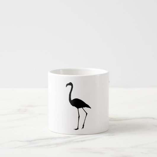 Flamingo-Silhouette Espressotasse (Vorderseite)