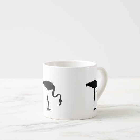 Flamingo-Silhouette Espressotasse (Vorderseite Rechts)