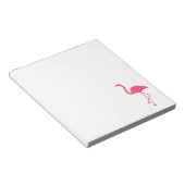 Flamingo Silhouette Pink Notizblock (angewinkelt)