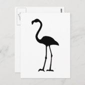 Flamingo Silhoutte Postkarte (Vorne/Hinten)